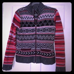 Wool full zip sweater